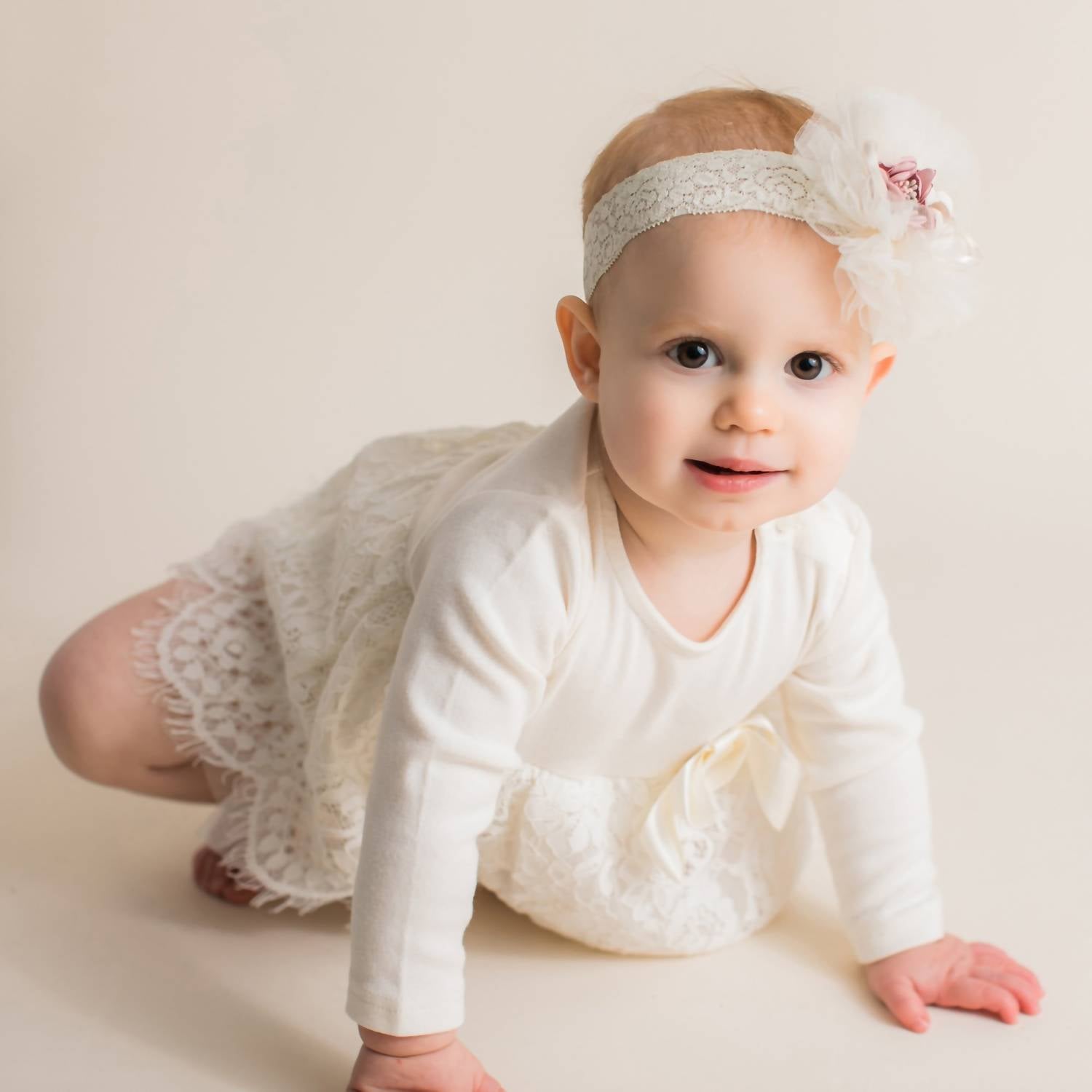 Mae Li Rose - Emily Lace and Bow Onesie