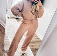 Double Zero - Elastic Hem Cropped Sweatshirt