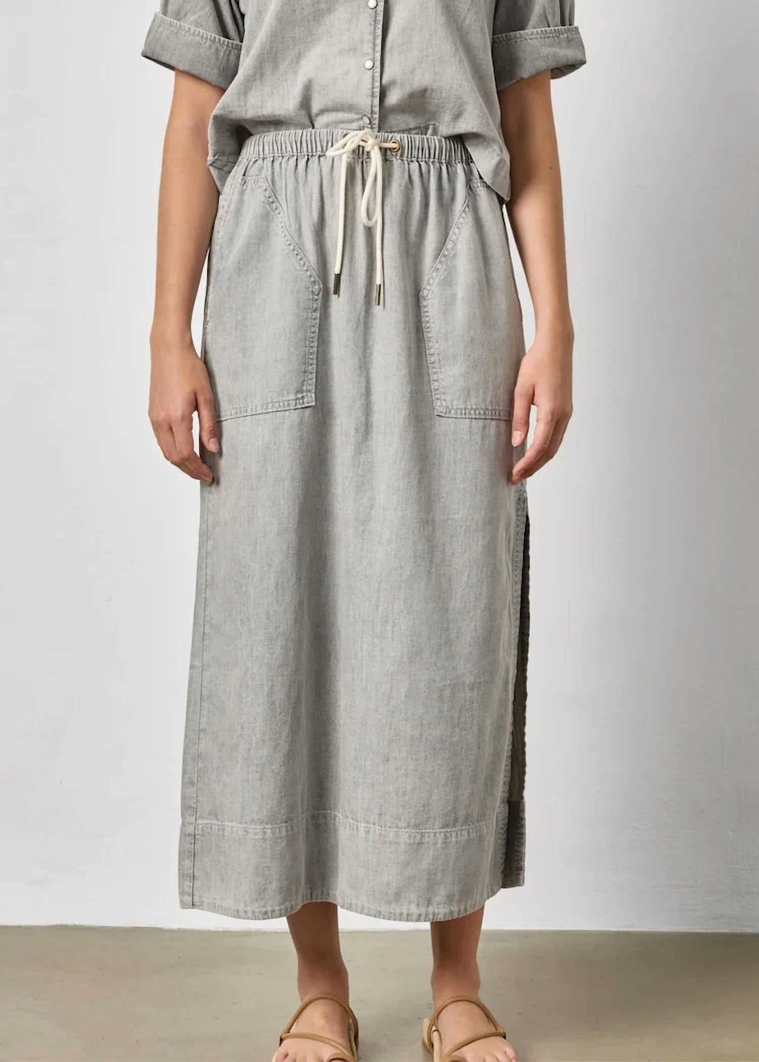 Lilla P - Denim Drawcord Skirt