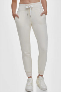 Dkny - Logo-drawstring Fleece Jogger Sweatpant
