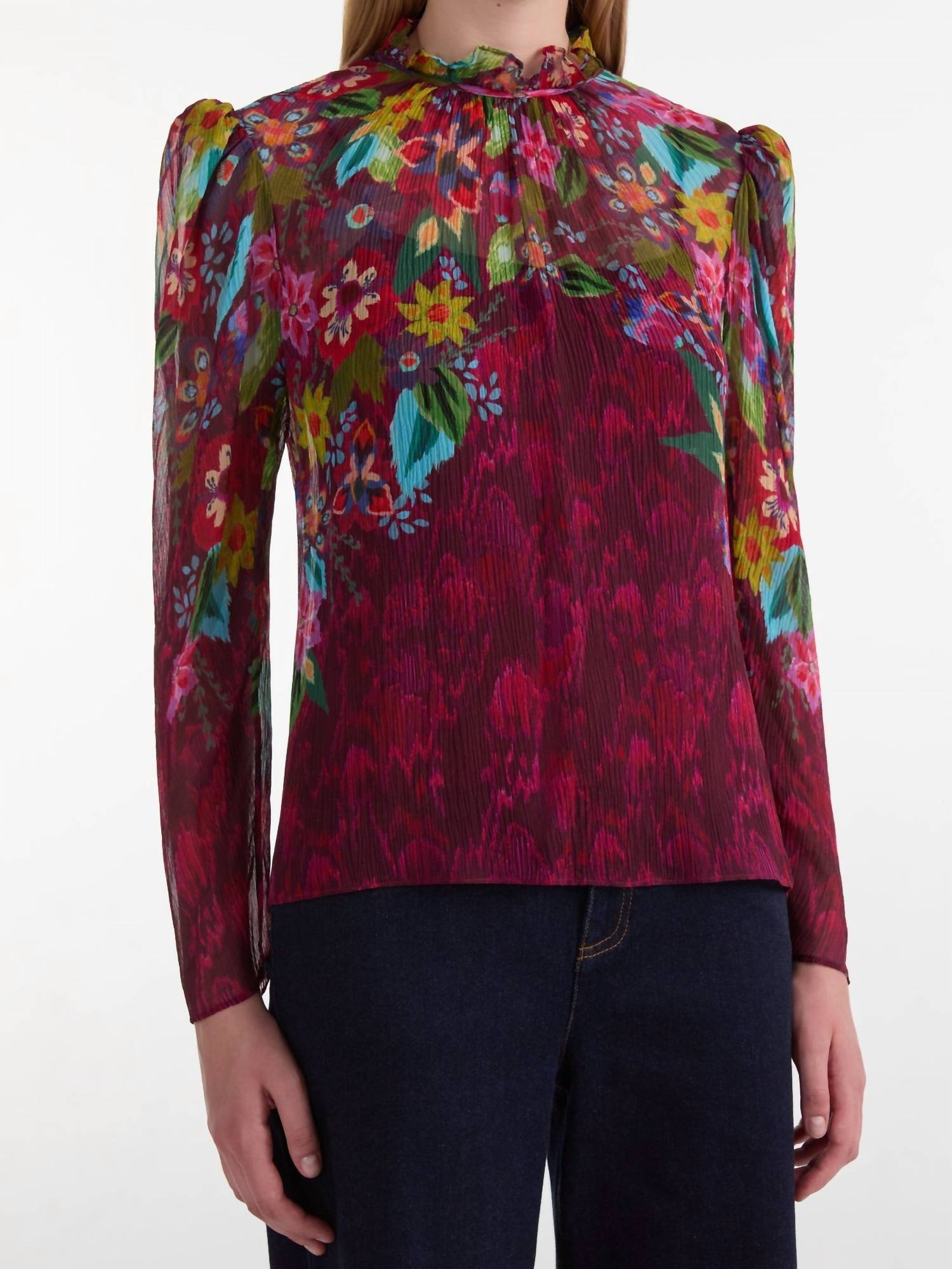 SALONI Mel-b Top in astilbe bouquet 1 - women's blouse