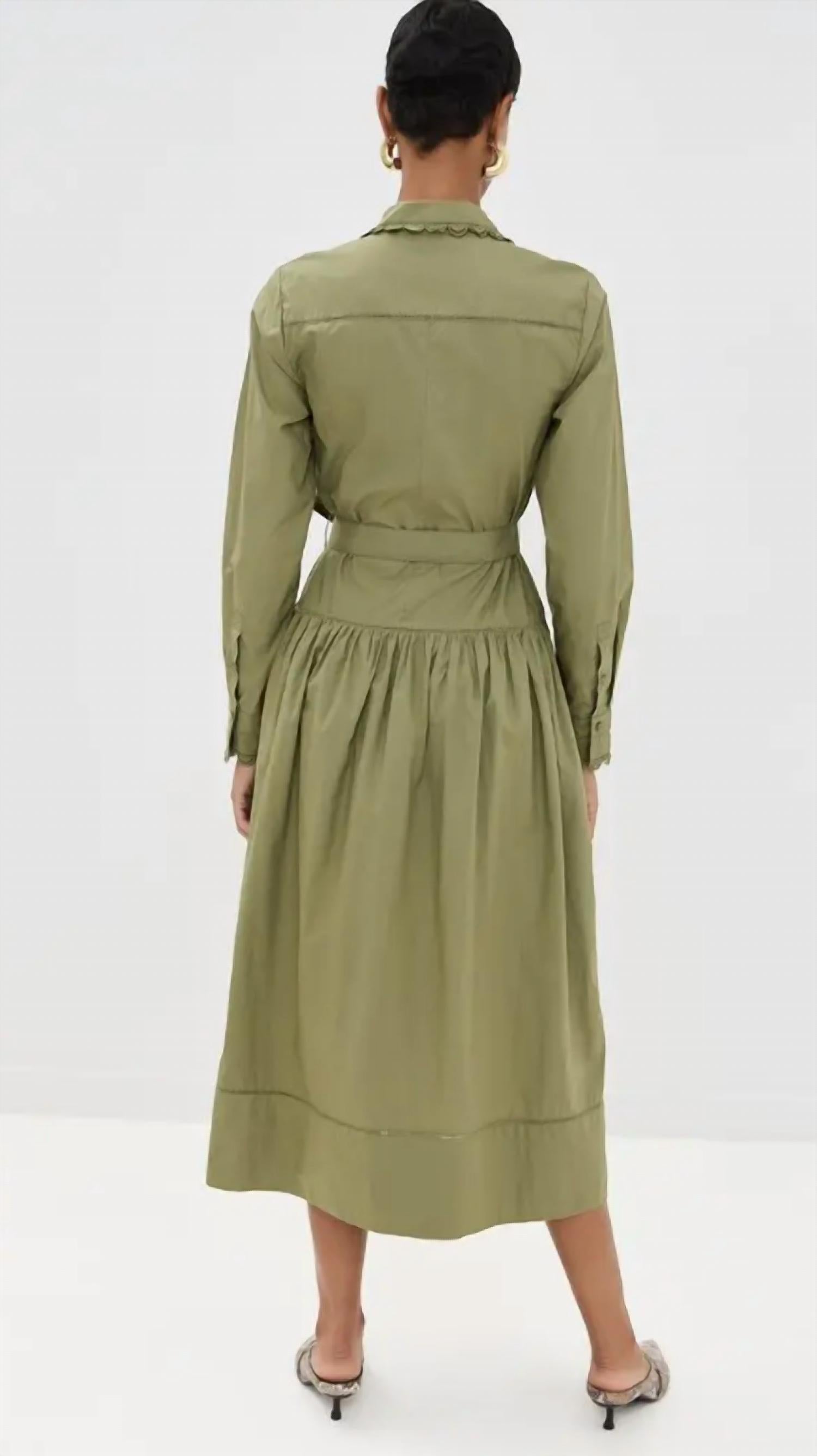Ulla Johnson - Ariane Scallop Lace Long Sleeve Midi Dress