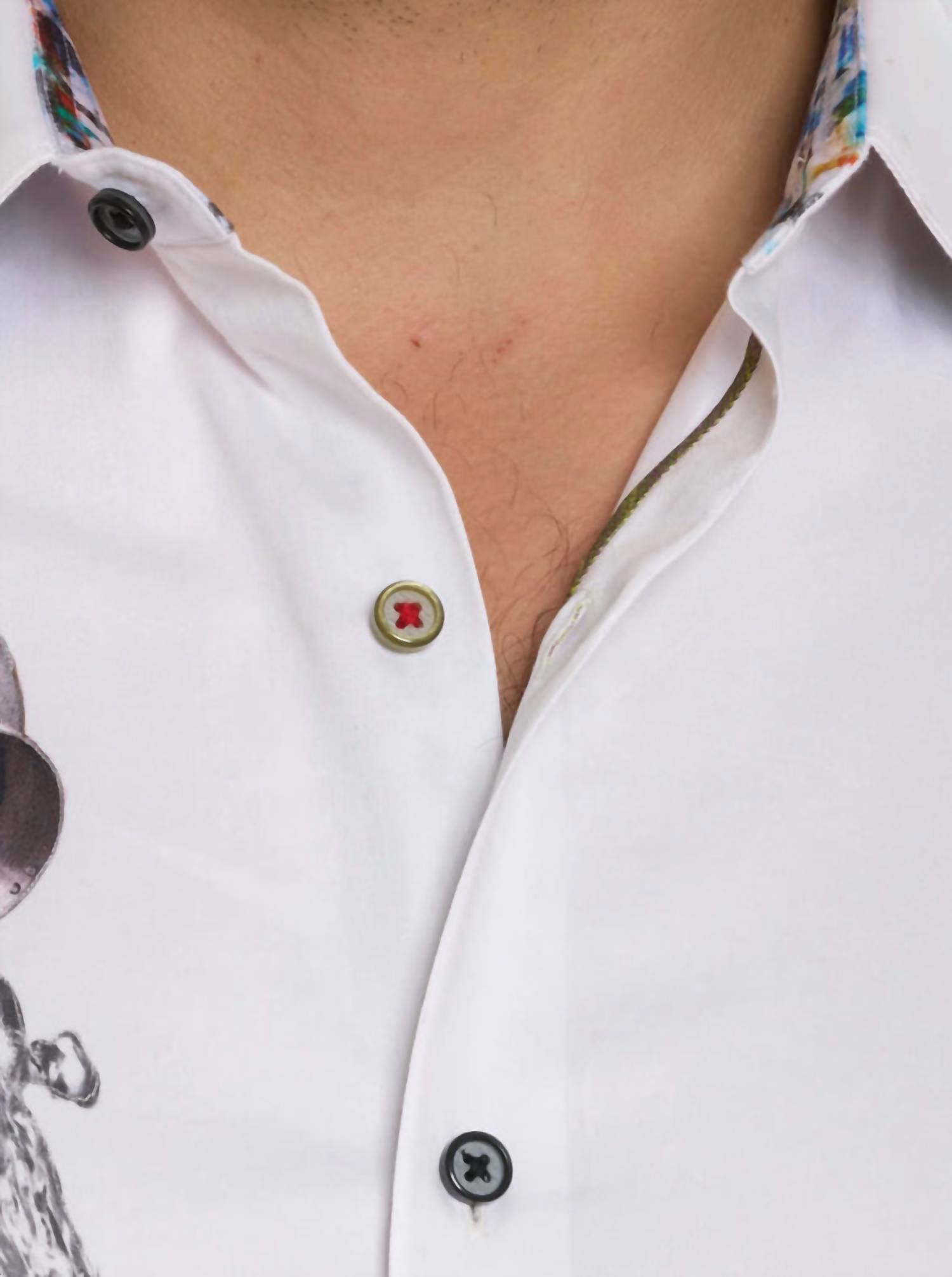 Robert Graham Moxy Long Sleeve Shirt in white - men's shirt - alternate view