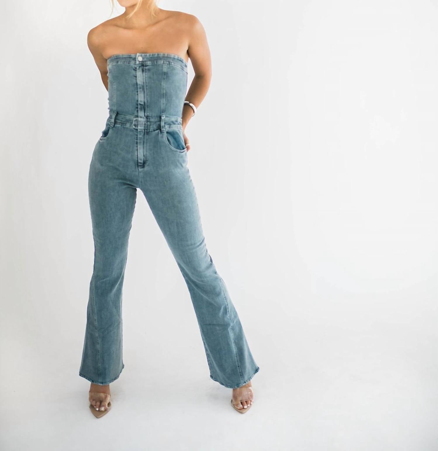 Falcon Park - Quinn Zip Up Denim Jumpsuit