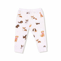 Angel Dear - Girl's French Terry Drop Sleeve Sweatshirt With Embroidered Dog Pocket And Jogger