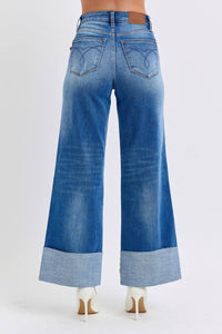 Judy Blue - Retro Wide Leg With Cuff Jeans