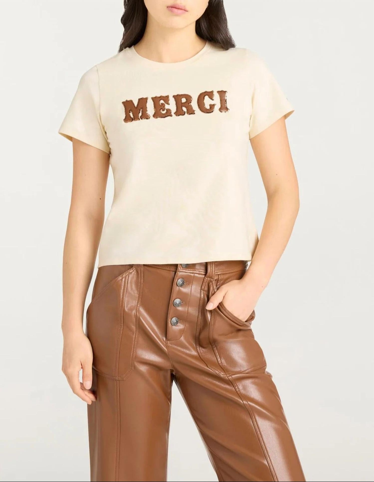 Cinq A Sept - Leather Merci Tee