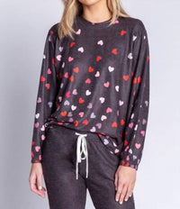Pj Salvage - Kiss Me Goodnight Long Sleeve Lounge Top