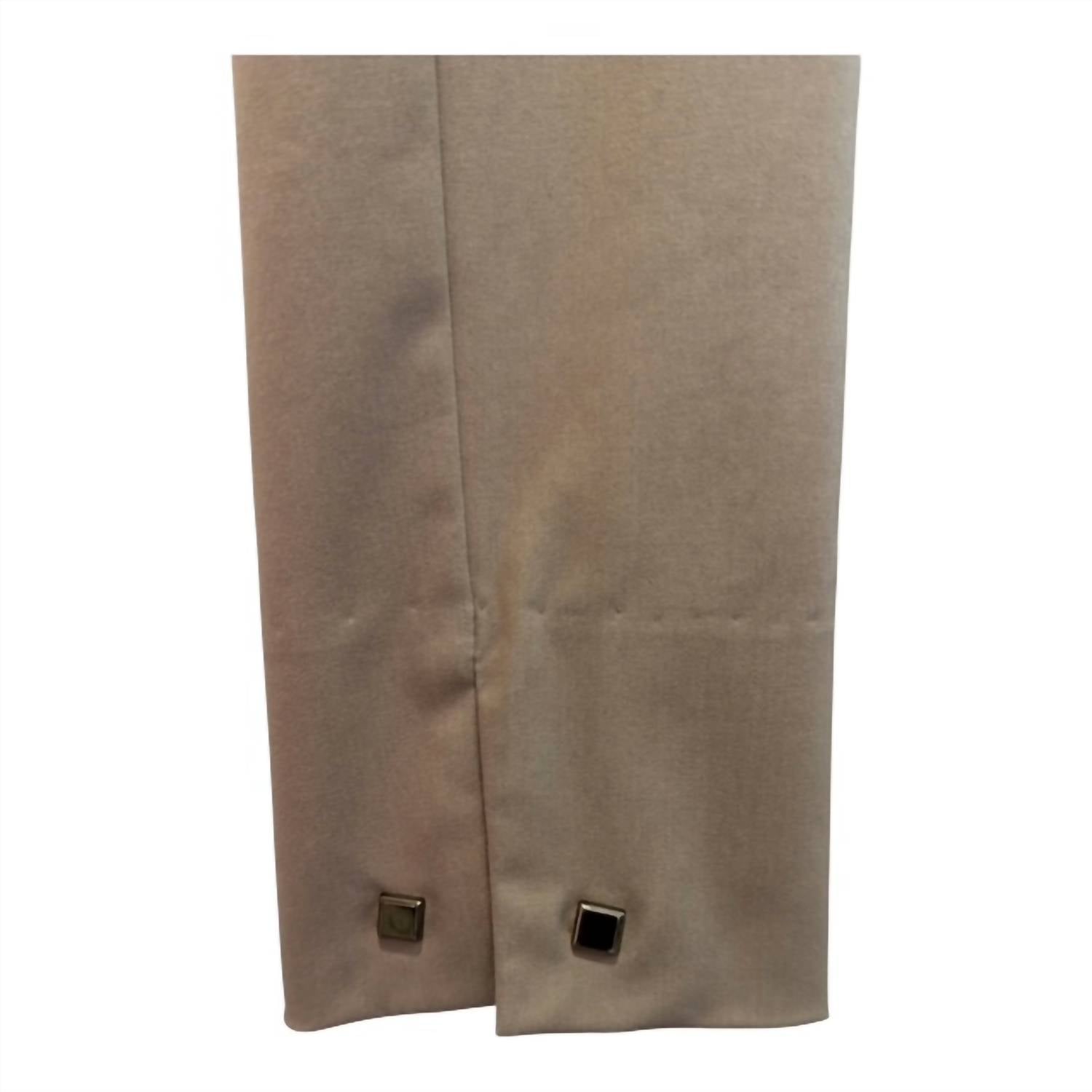 Lisette - Women's Crop Trousers With Split Hem And Studs