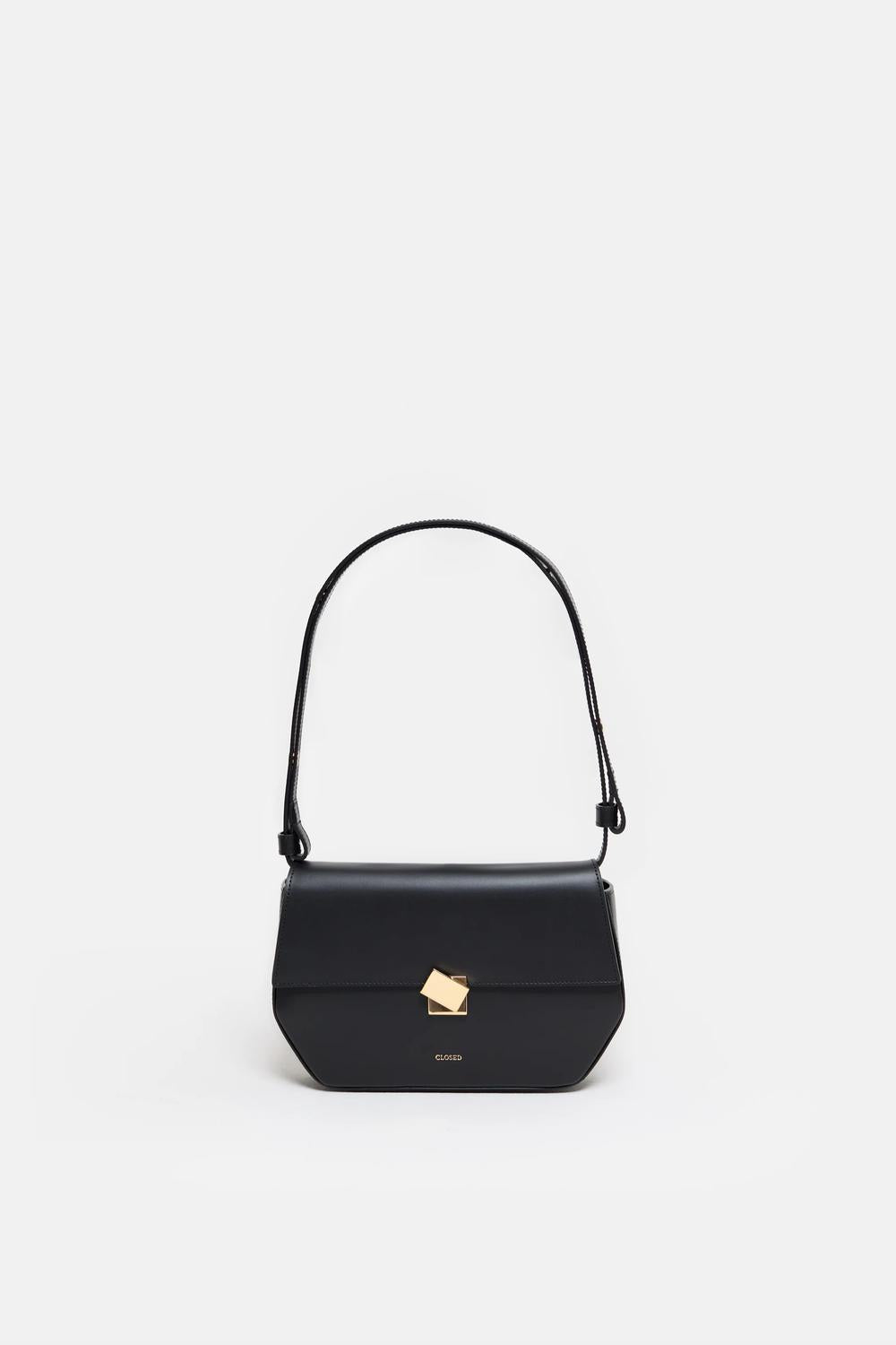 CLOSED Women's Soft Leather Shoulder Bag in black - women's bag
