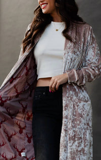Panache Apparel - Make A Statement Velvet Duster Cardigan