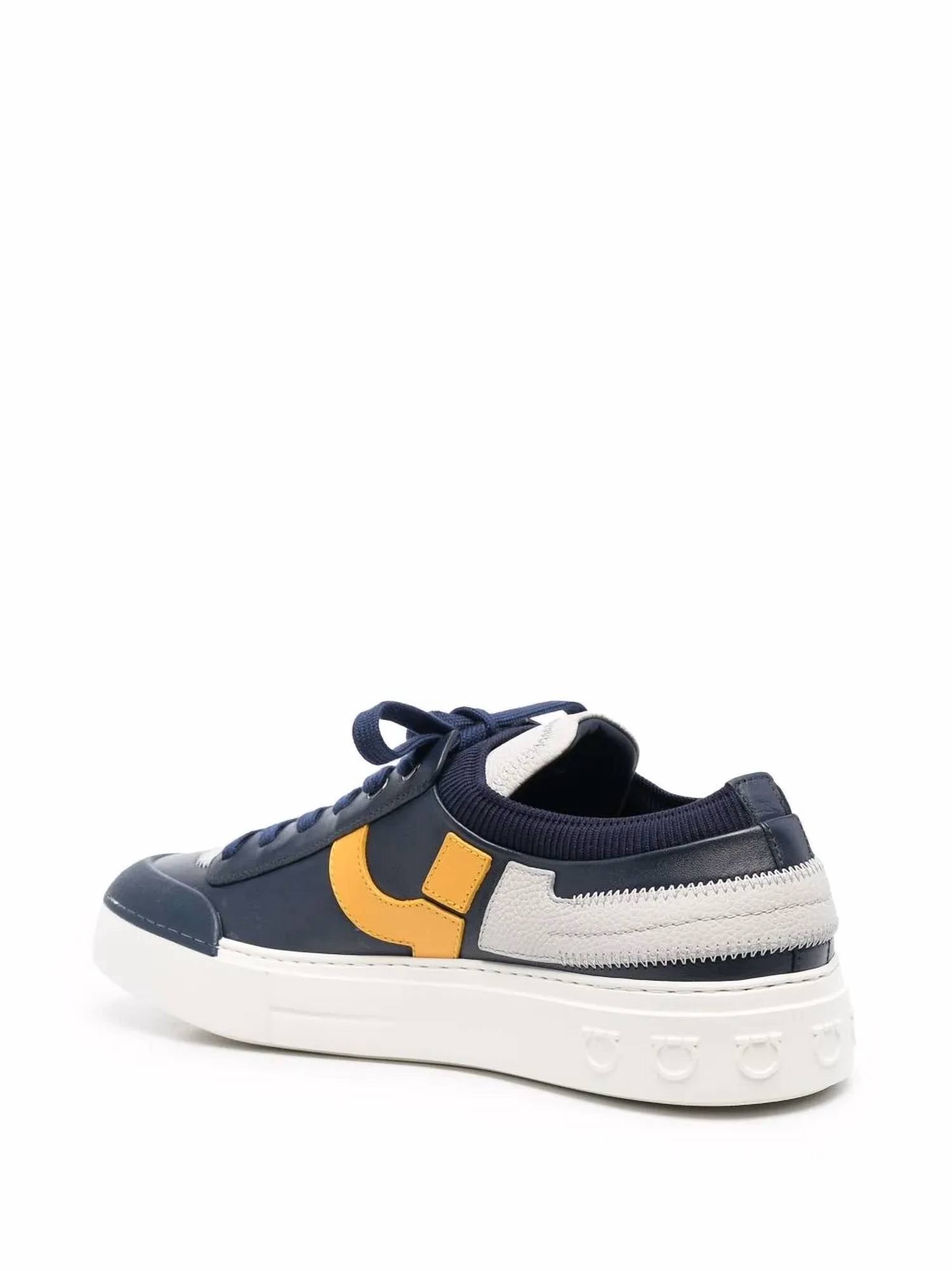 Salvatore Ferragamo Men's Logo-print Lace-up Sneakers in blue - men's sneaker - view 95