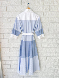 Sea - Helmi Striped Shirting Shirt Dress