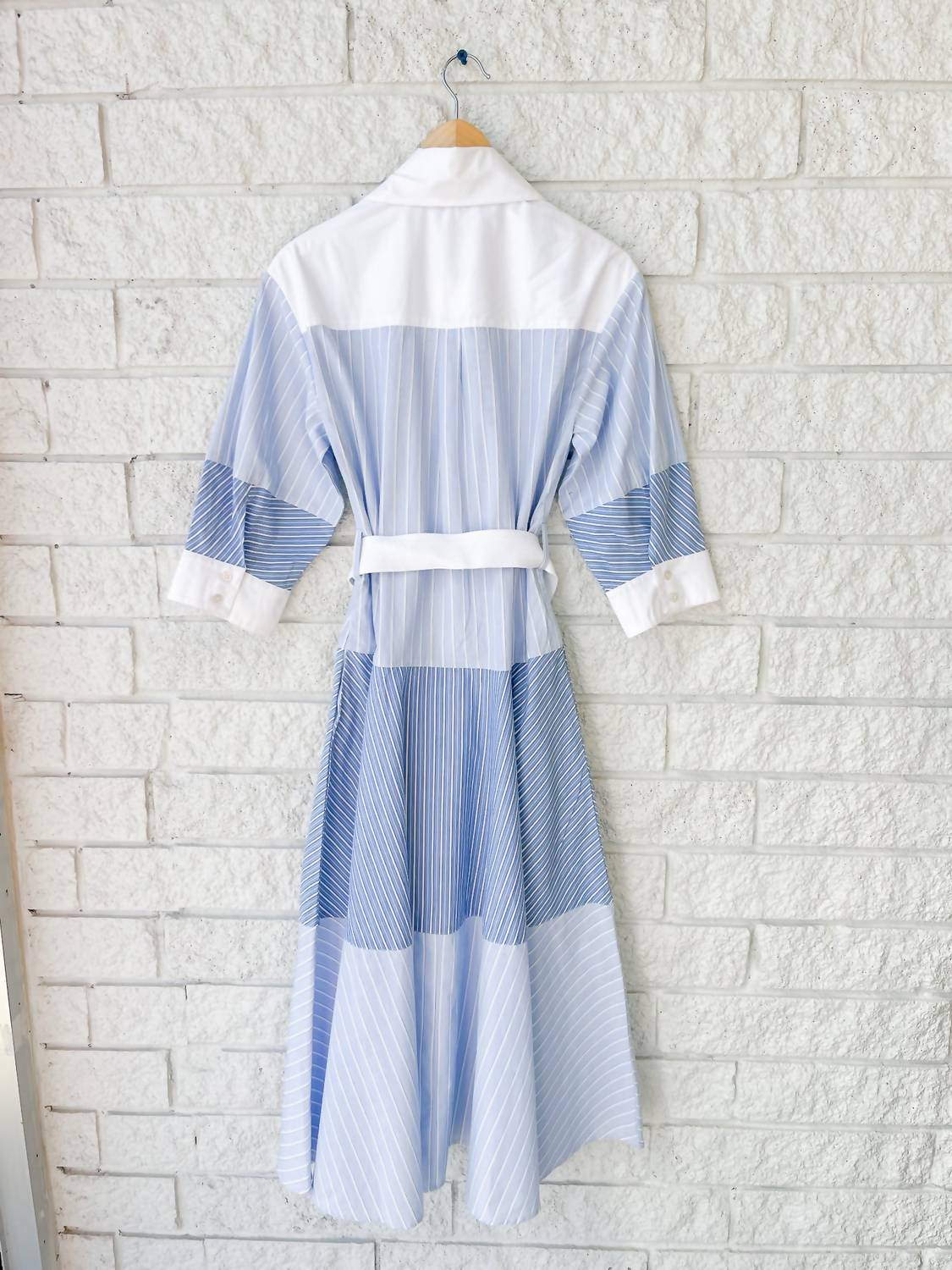 Sea - Helmi Striped Shirting Shirt Dress