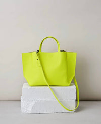 Ampersand As Apostrophe - Women's Pebble Leather Half Tote Bag