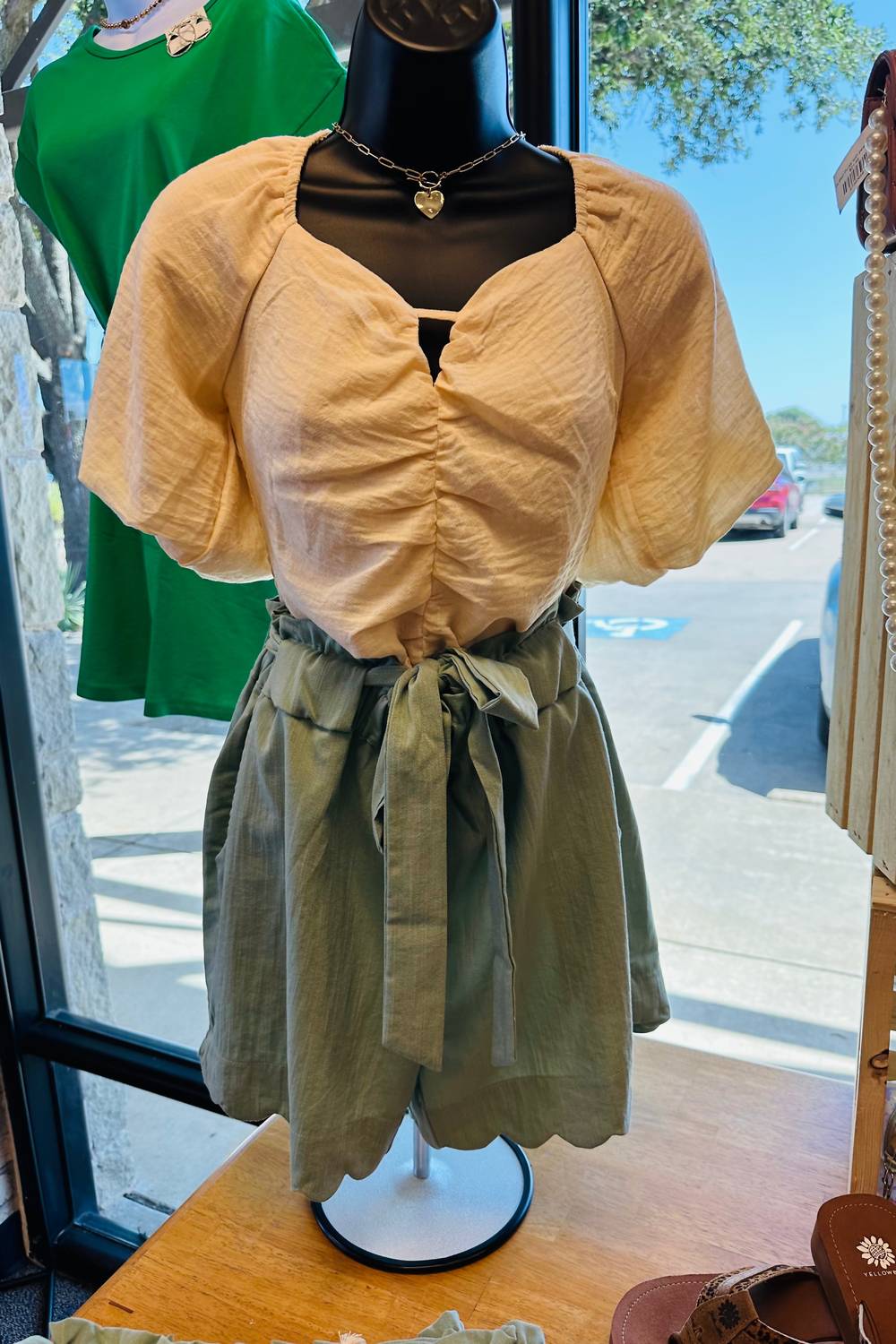 Vanilla Bay - Woven Short Sleeve Bodysuit