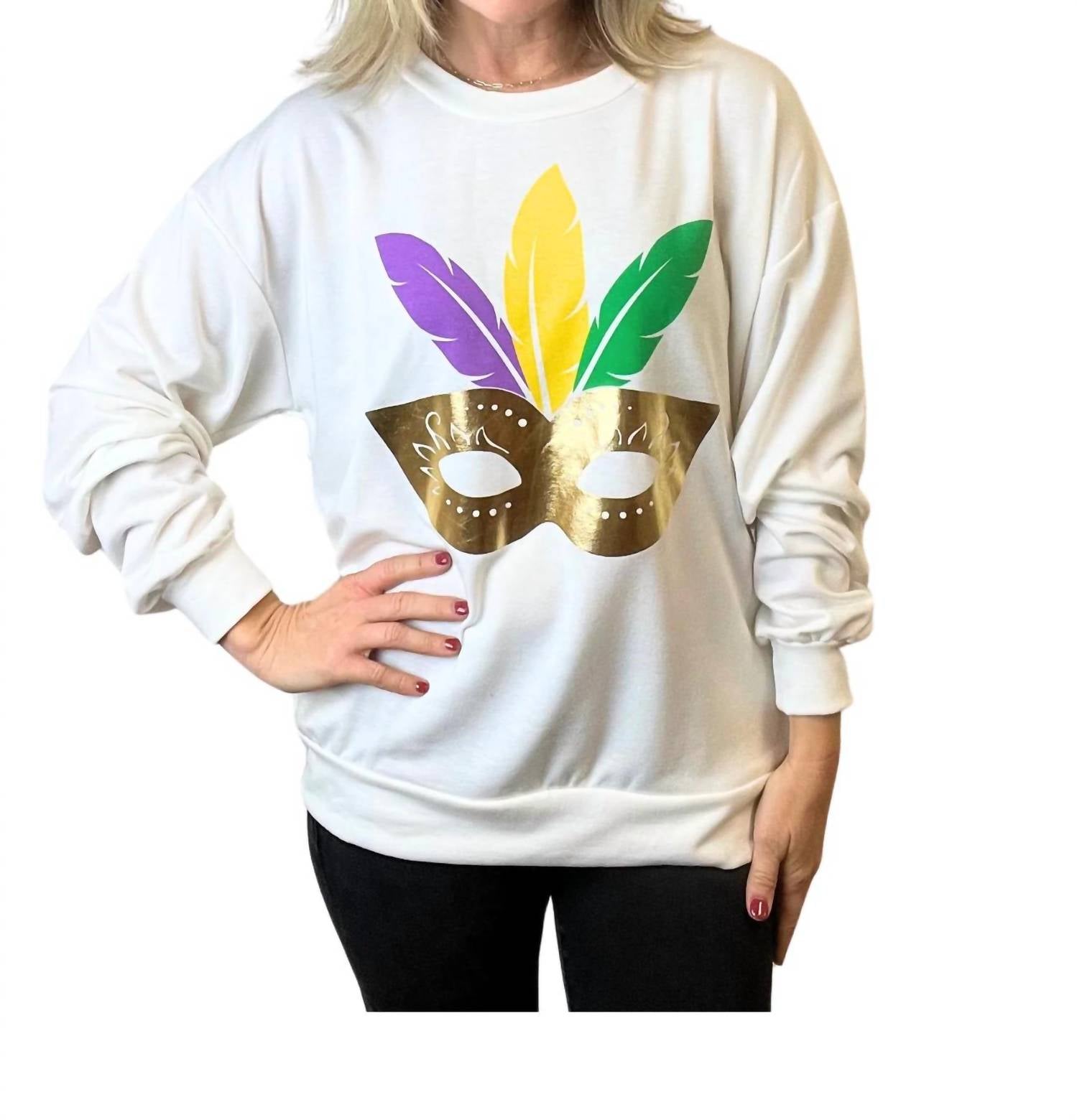 Bibi - Mardi Gras Mask Sweatshirt