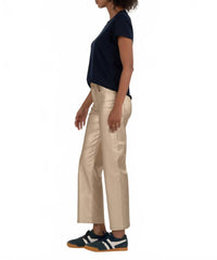 KUT FROM THE KLOTH Charlotte High Rise Wide Leg Pants in gold 2 - women's jeans - alternate view