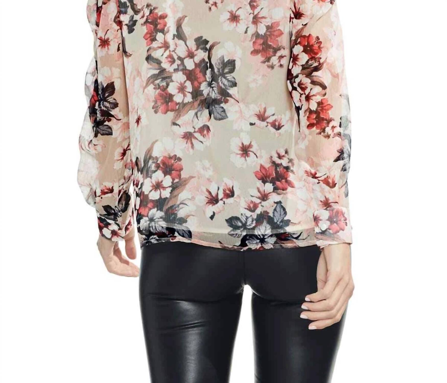 Vince Camuto - Printed Puff Shoulder Blouse