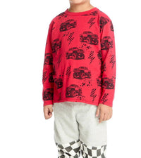 Chaser Boys Monster Trucks Tee in crimson - kids' shirt