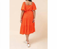 Flying Tomato - Curvy India Woven Midi Dress - Plus