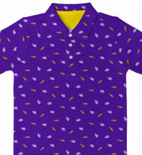 Vive La Fete - Boy's Lsu Tigers Logo Short Sleeve Performance Polo Shirt