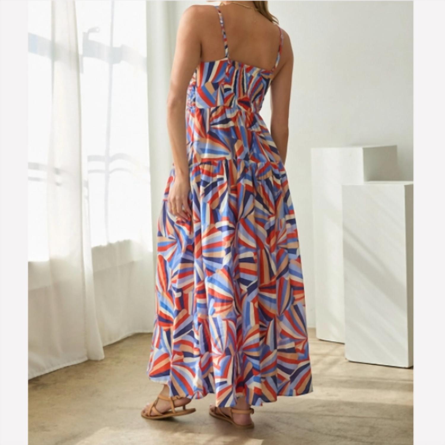 Skies Are Blue - Bianca Smocked Bodice Midi Dress