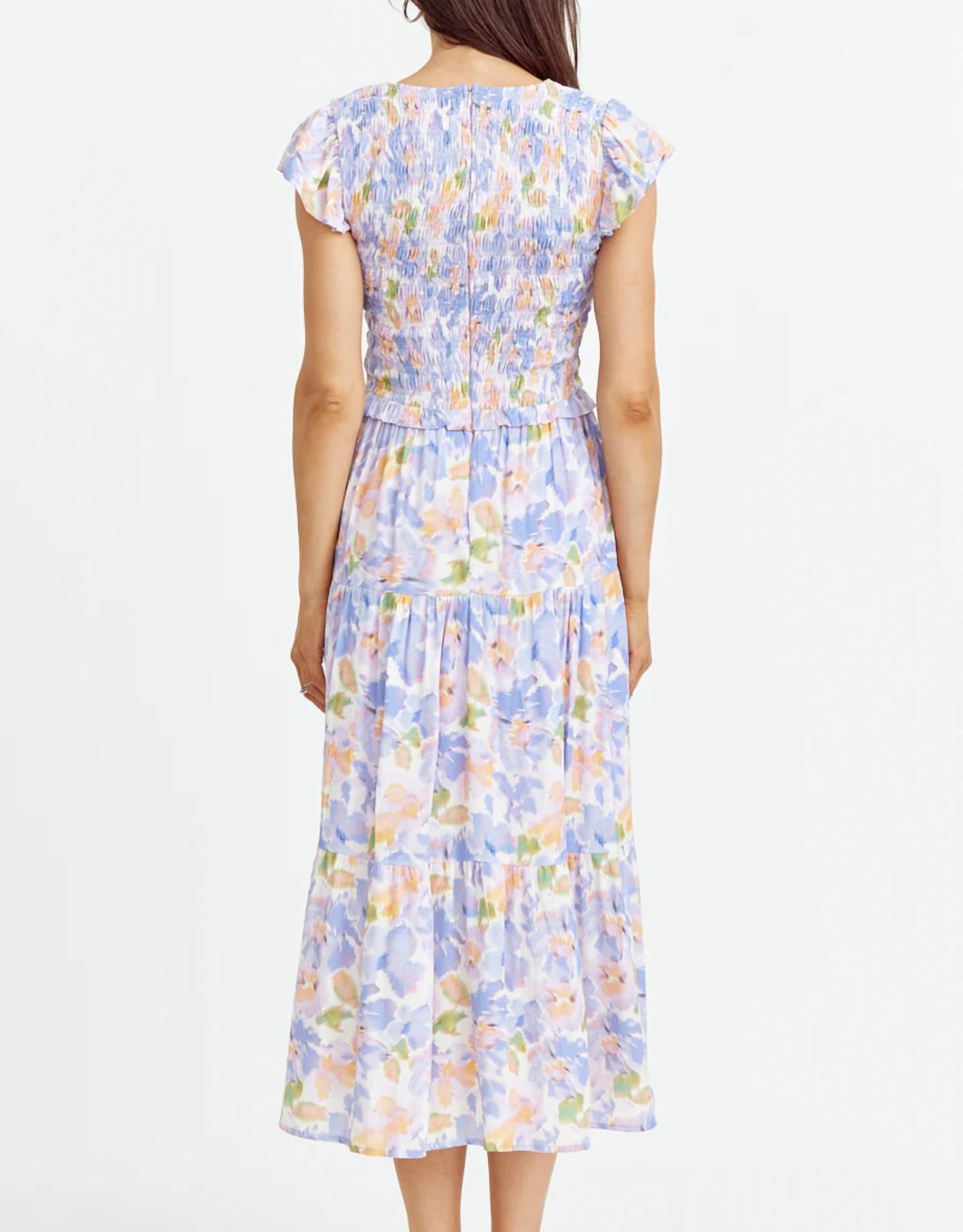 Greylin - Sally Floral Smocked Dress