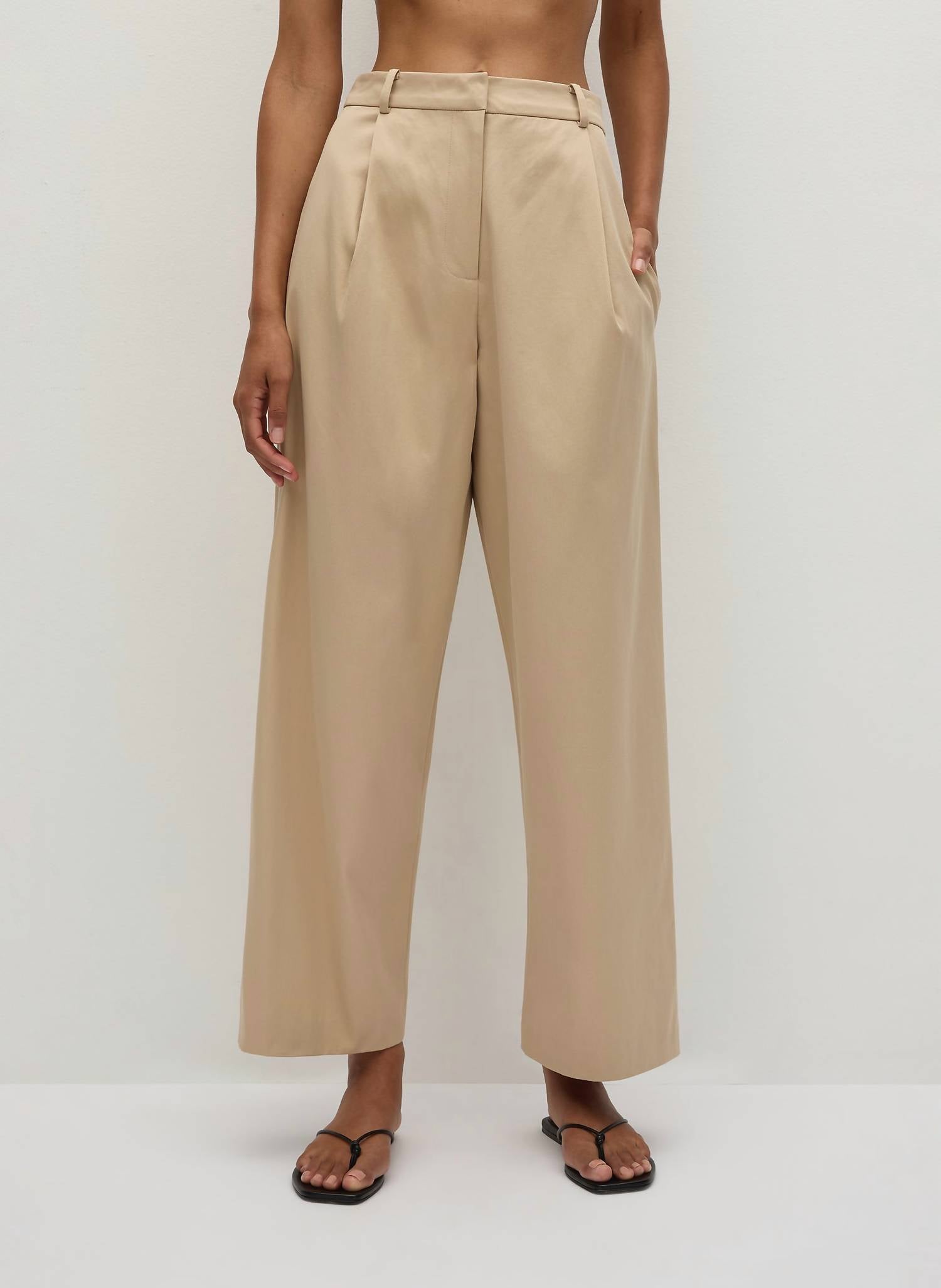 Faithfull The Brand - Sable Cotton Trouser Pants