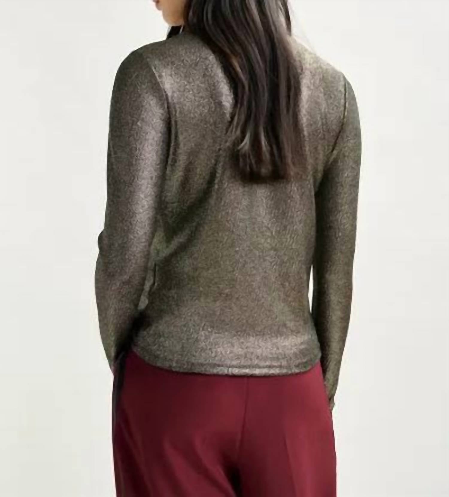 Essentiel Antwerp - Ilevate Metallic Turtleneck Top