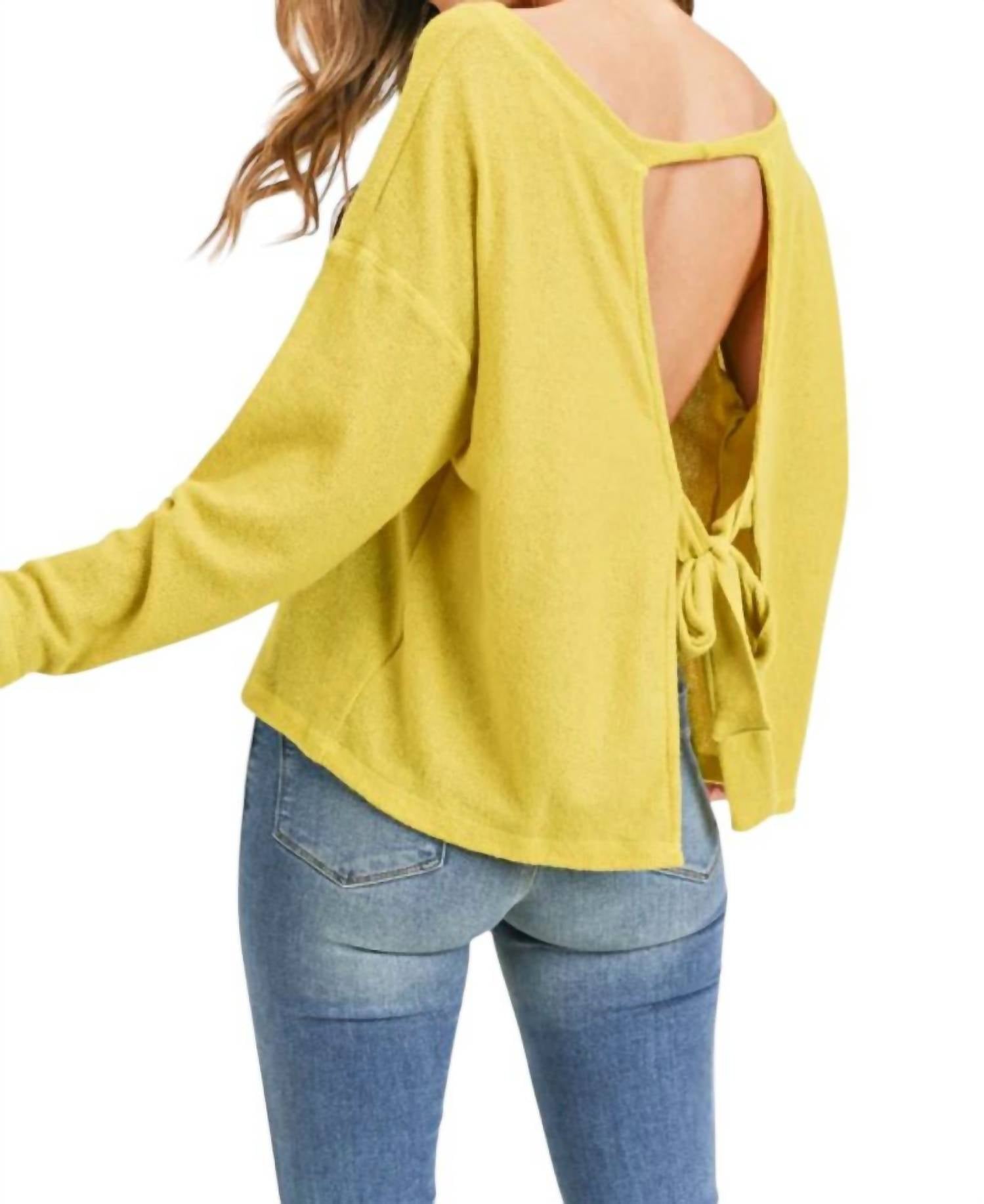 Painted Threads - Alexia Pullover Open-Back Sweater
