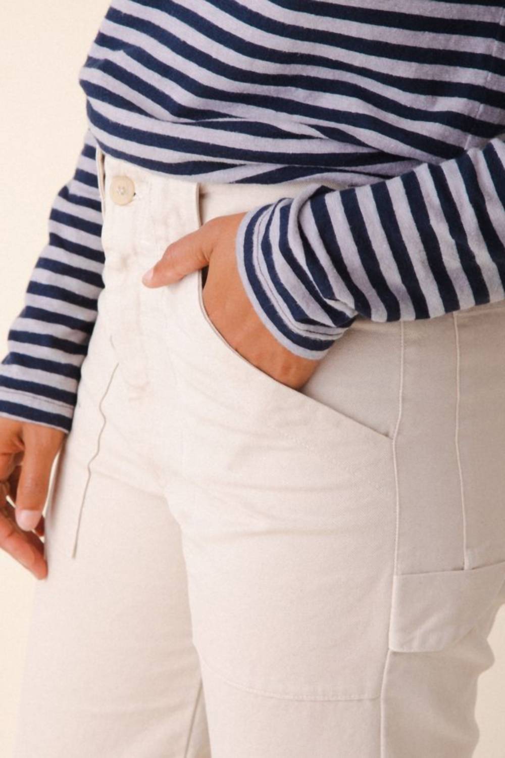 PRAIRIE UNDERGROUND Canvas Utility Pants in natural white - women's pants - view 4