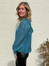 Current Air - Monica Satin Long Sleeve Blouse