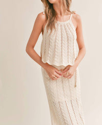 Sadie & Sage - Baby Chevron Pointelle Sweater Tank