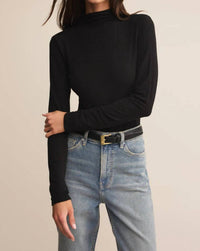 Z Supply Lira Second Skin Top in black - women's shirt - view 6