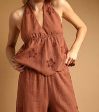 Miou Muse - Desert Bloom Halter Top