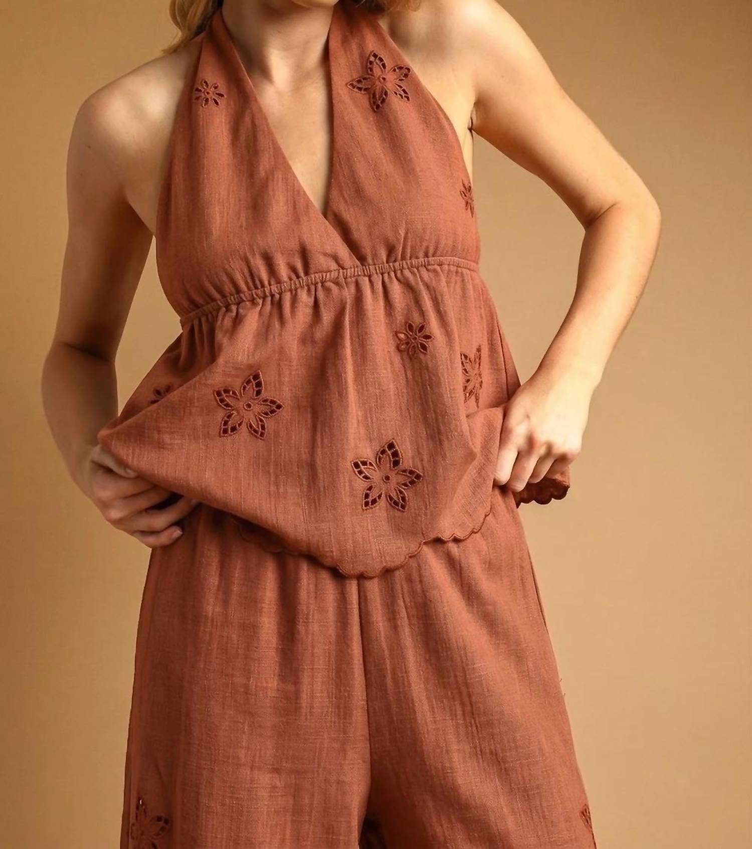 Miou Muse - Desert Bloom Halter Top