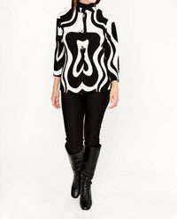 Frank Lyman - Belina Abstract Print Knit Jacket