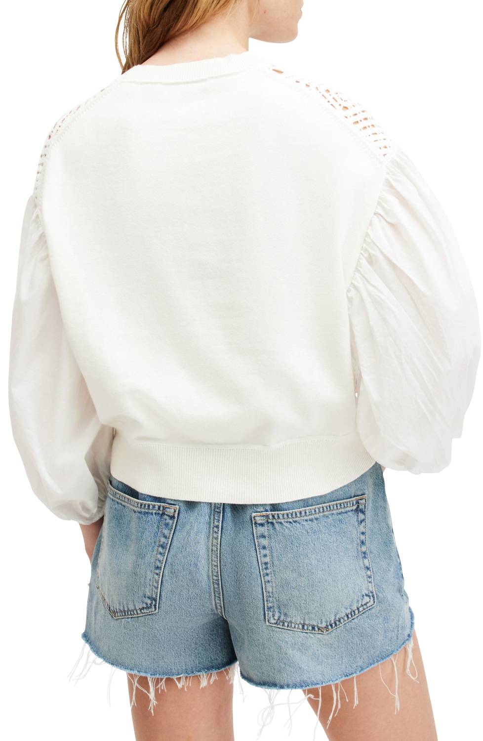 Allsaints - Sol Mixed Media Lace Top