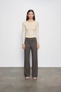 Enza Costa - Fine Supima Cotton Long Sleeve Boatneck Top