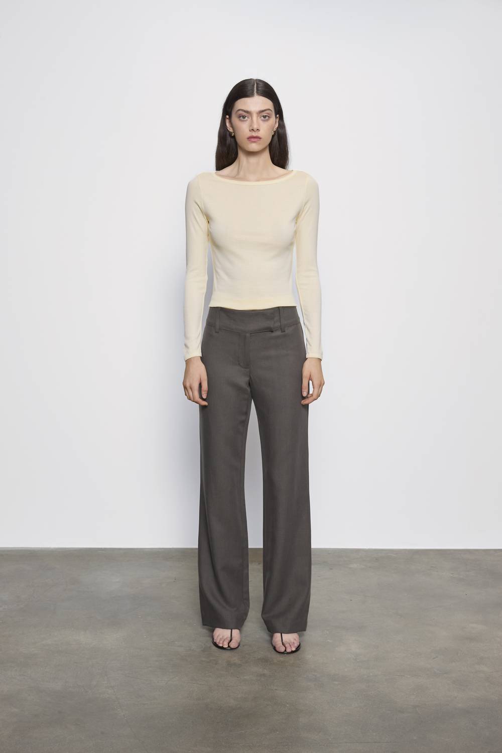 Enza Costa - Fine Supima Cotton Long Sleeve Boatneck Top