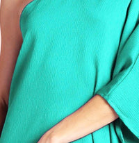 Tyche - Hammer Satin One Sleeve Dress