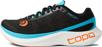 Topo Athletic Men's Specter Running Shoe in black blue - men's shoe - detail view