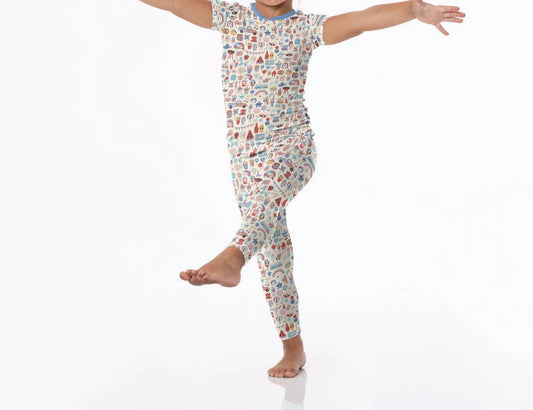 Kickee - Short Sleeve Pajama Set