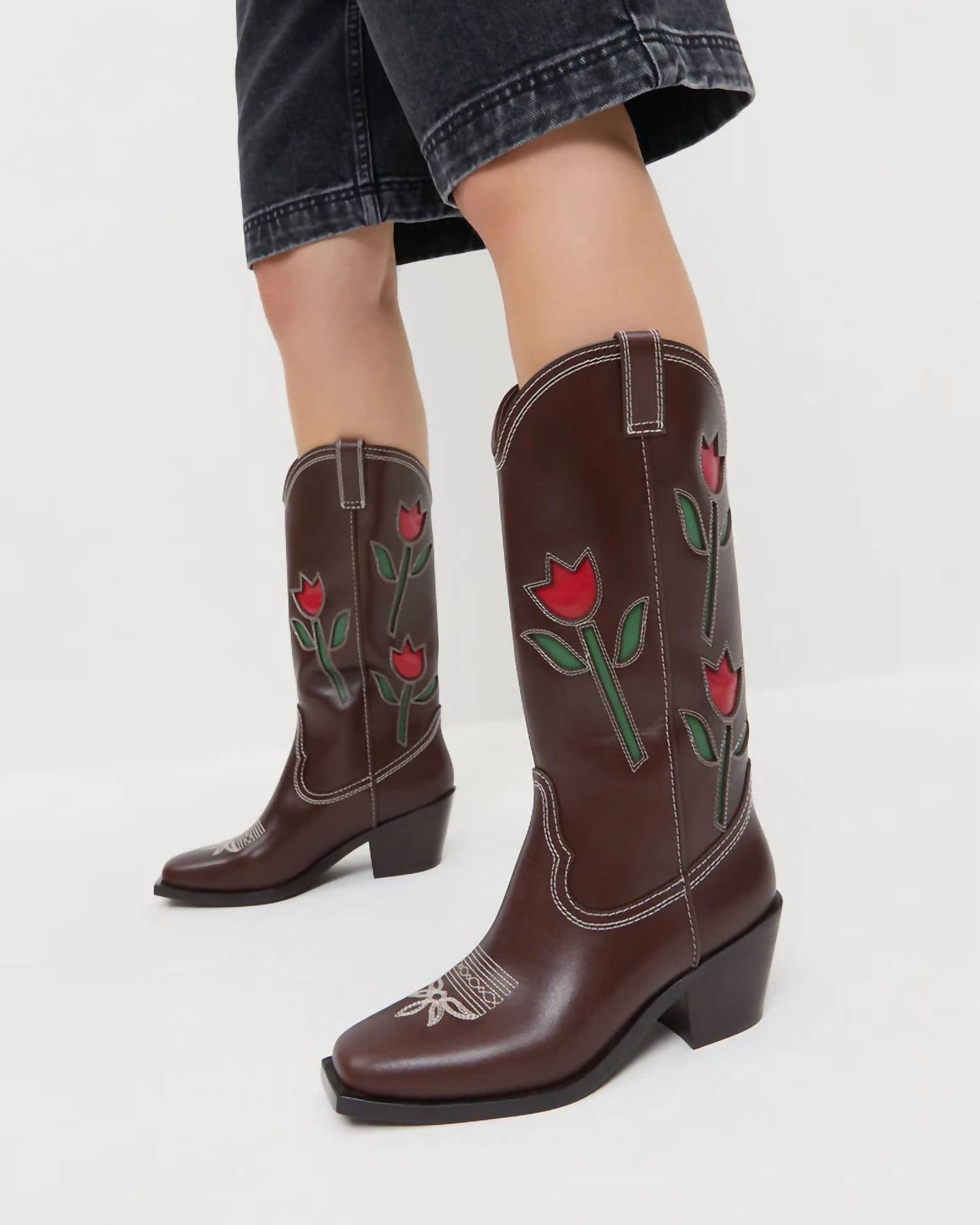 Loeffler Randall - Women's Wilder Leather Tulip Boot