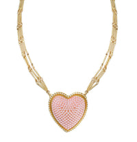 Adriana Pappas - Chained Pave Heart Necklace
