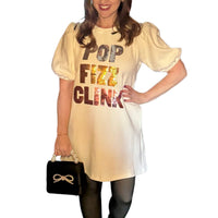 Main Strip - Pop Fizz Clink Sequin Fleece Dress
