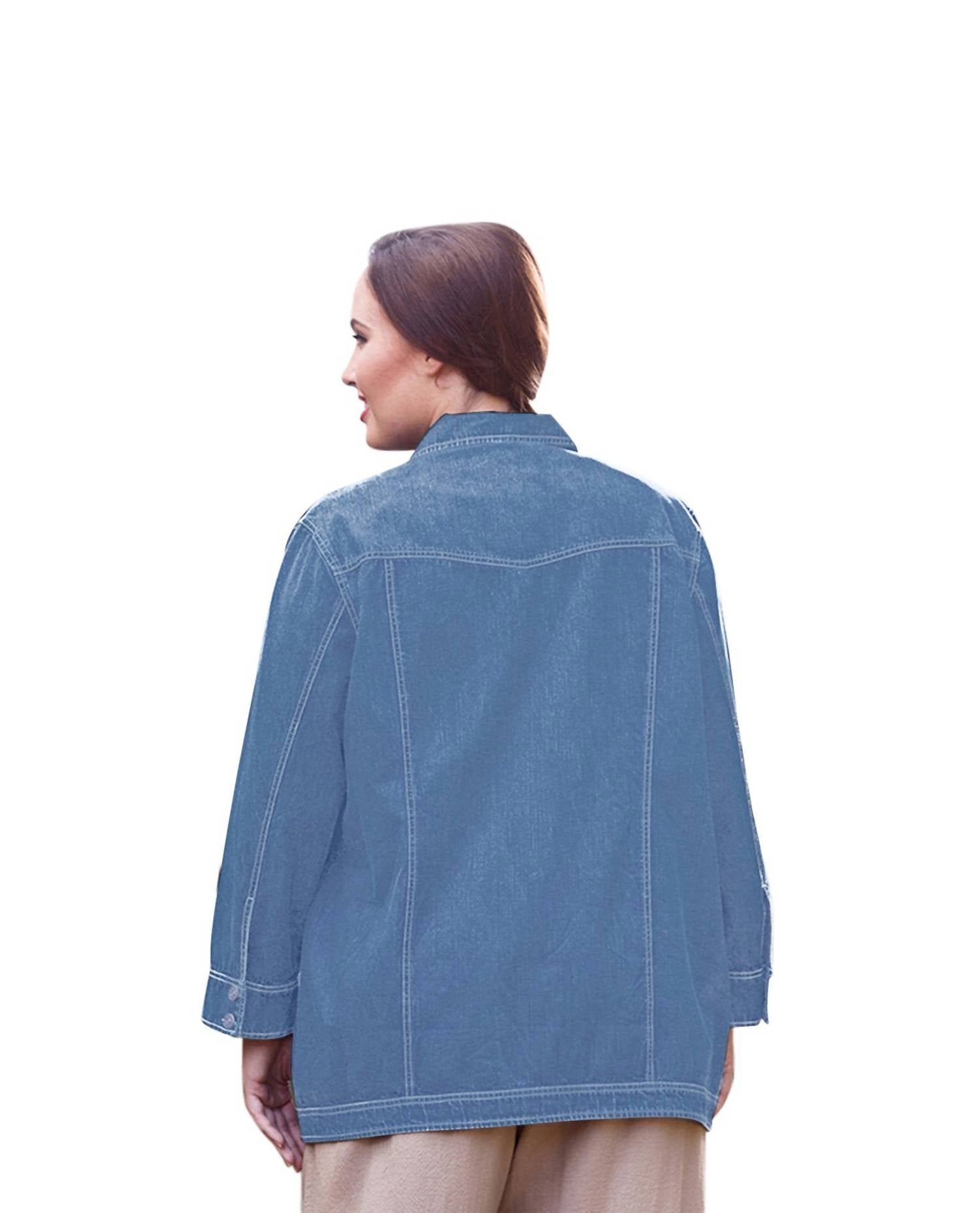 On The Plus Side - Premium Long Sleeve Rydel Denim Jacket - Plus Size