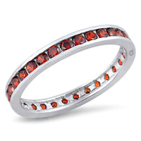 Starlette - Women's Garnet Eternity Band Ring