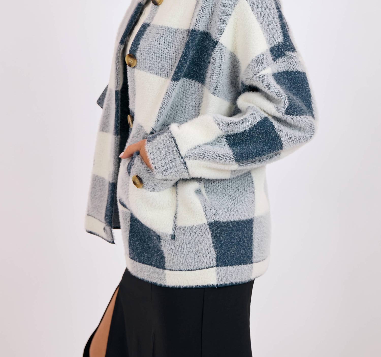 Sage The Label - Lola Buffalo Plaid Sweater Jacket